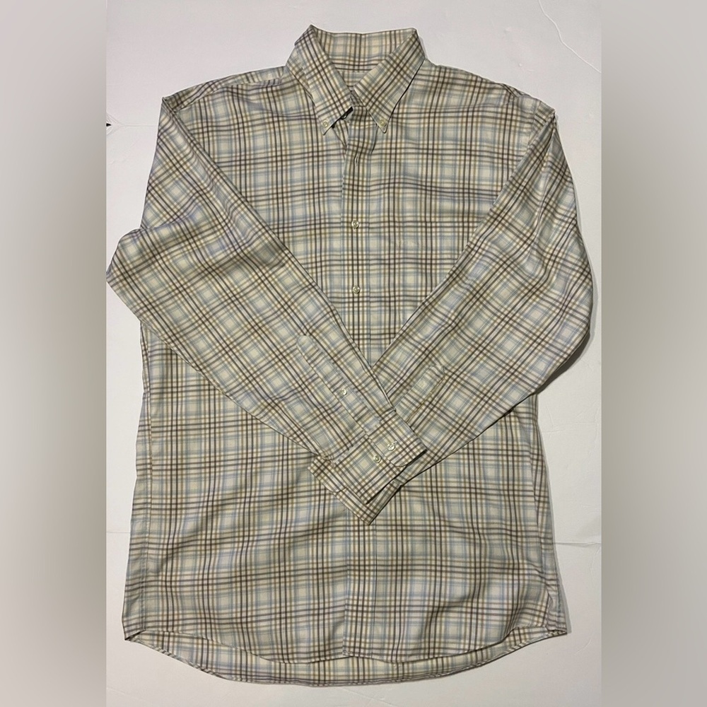 Jos A Bank Travelers Collection Long Sleeve Button Down Shirt M Multicolor Plaid